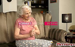 Norma took Robs cock in her vintage pussy