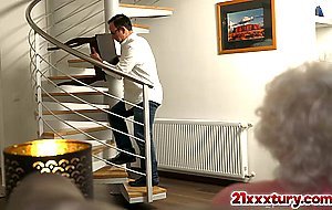 Norma took Robs cock in her vintage pussy