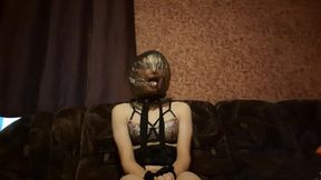 Femboy Abbie trash bag breathplay