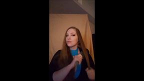 Brushing and playing with my long hair!