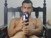 Másturbacion casera, 💦💦🔥🔥frente al espejo rico y exitado sólito en casa 😈😈😈