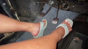 Mrs. Barbara accelerates hard in the old Fiat (custom) 2