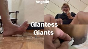 Giant Woman Crushes and Plays with Her Little Lovers (1)