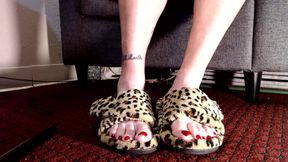 Toe Wiggling in Fuzzy Slippers