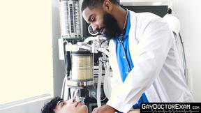 ”Patient Romeo Rivers gets a protein shot from doc Shadow to solve his ass pumping lu”
