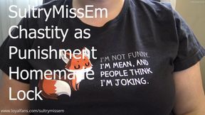 Chastity as a punishment with homemade lock