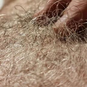 Verbal glasgow bear playing with his hairy body, cock and pissing on my ginger pubes