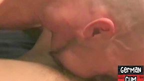 Amateur German gays enjoy bareback foursome anal action