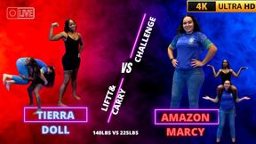 Lift and Carry Challenge - Goddess Marcy vs Tierra Doll