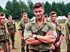 Muscle guys wrestle suck and fuck in mud