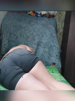 BBW Blonde Big Ass Black Shorts Hot Ladyboy Sexy Shemale Sissy Model Cosplayer