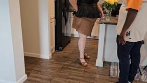 Curious Encounter: I Left My Lingerie at the Door for a Mysterious Visitor - Plus-Size Temptation Awaits!