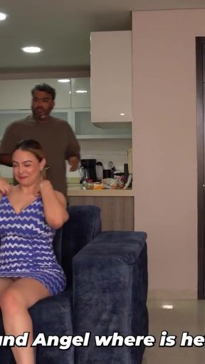 Muscular stepson gives his busty stepmother what her husband doesn't know about   Clip 2