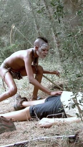 Skinny African Ebony Hunter in her Porn sex safari   Clip 1