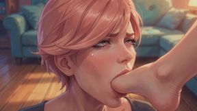 Foot Gagging Stories #2B: Confession of Intense Foot Submission and Sensory Play (Animated)