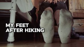 MY FEET AFTER HIKING IN THE FOREST