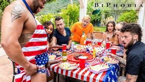 Sexy Sizzling Summer Banger: 4th of July Thirsty Bi Orgy Frenzy