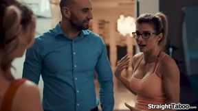 Cheerleader Marykate Moss Caught Off Guard by Her Busty Coach Cory Chase's Bold Proposal!
