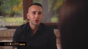 Euro babe Fibi shares lucky guy with blonde Jadilica in hot threeway