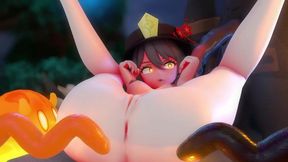 Hu Tao - Anal Treat for Halloween from Monsters & Tentacles