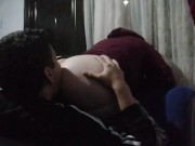 I fuck my sister-in-law on the armchair while my wife rests in her room