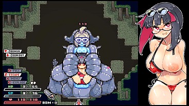 Rignetta's Adventure [ Monsters Hentai Game ] Ep.17 cute goth girl in red bikini legs spread open and creampied