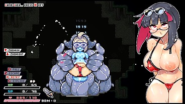 Rignetta's Adventure [ Monsters Hentai Game ] Ep.17 cute goth girl in red bikini legs spread open and creampied