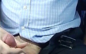 Bus Masturbation: Amateur Cum Shot