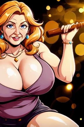 Mature Cartoon Styl Ai Women Teasing and Topless