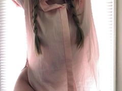 Curly Blonde Teen Records Solo Dildo Masturbation More at