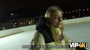 Public skater gets caught and fucked in cowgirl and doggy style