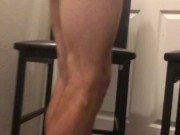Sexy straight young man plays with his virgin ass and jerks his big dick off with close up cum
