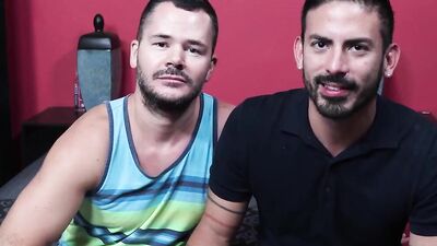 Bearded Handsome Latino Sucks A Huge Hunk Cock