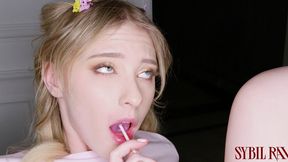 sybilraw - melody marks gets fucked by sybils big black strap!!!