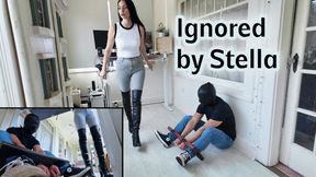 Ignored by Stella Liberty in Boots While In Her Office: Footslave Tyny Serves and Obeys - HD MP4