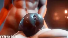 Pharah Shows No Mercy With Big Tits, Ball-Sucking, and Anal Sex Creampie