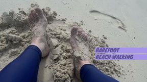 Sand barefoot walk
