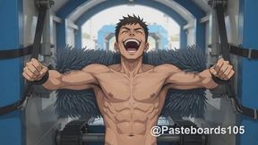 The Car Wash - Bound Anime Muscle Jocks Ride Through The Brush Rollers (Bara, 21 Scenes)