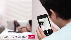 ”Sexy COUGAR Jamie Michelle has friend's son fuck her when her date cancels”