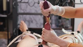 Medical Segufix Session by Dominafire with Urethral Play CBT and Condom Orgasm