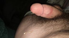 Precumming all over myself in sofa