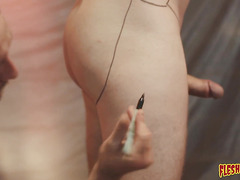 Watch these kinky cooks get kinky with hair-cocked Barney and Blake James in a hot and heavy fuckfest!