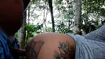Leyne Rodriguez. Latina fucking in a natural park