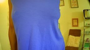 Black leggings and braless