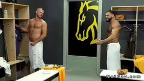 Steamy Lockers: Sweaty Hairy Jocks Ride Passionate Threesomes – GayPornVibe 18+