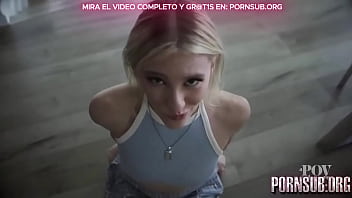 Curvy blonde MILF gets her stockings dirty with a cumshot