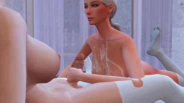 futanari stepmom arranged hard anal sex for a straight stepdaughter sims me hentai animation