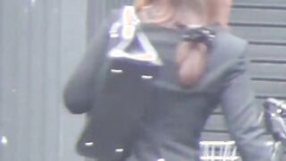 Real Japanese lady filmed while peeing in closeup