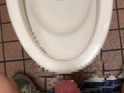 公衆トイレで大量射精して便器汚しちゃいましたごめんなさい
