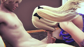 Genshin Impact Hentai - Fischl jerking off and blowjob